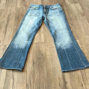 7 For All Mankind Blue Flare Jeans